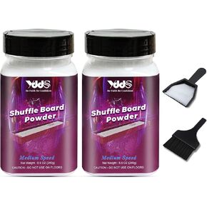 Shuffleboard Sand - Shuffleboard Wax with Mini Dustpan and Mini Brush Set for Shuffleboard Table, 2 Cans