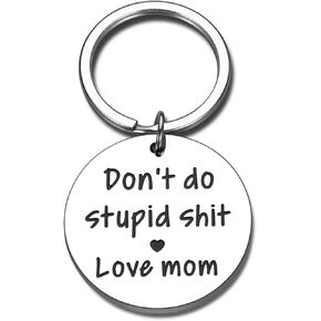 Stocking Stuffers for Teen Boys Girls, Son Gifts from Mom, Funny Gag Don't do Stupid St Keychains for Kids Teenage Boys Girls, Christmas Birthday Graduation Valentines Day Gifts for Son Daughter