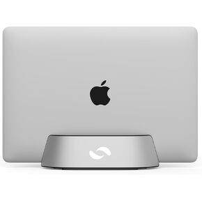 HumanCentric Laptop Holder Vertical Laptop Stand - Adjustable Holder and Dock, Laptop Vertical Stand Fits MacBook Pro and Other Laptops .5" to 1.5", Upright Laptop Holder for Desk, Black Leather in Kuwait