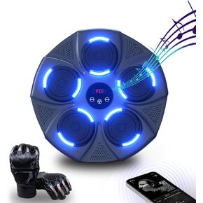 Smart Music Boxing Machine, Boxing Machine Wall Mounted Music with Gloves, Boxing Music Workout Machine for Home, Indoor and Gym