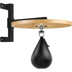 Hardwood Speed Bag Platform kit, Speed Punching Bag Platform with Adjustable Speed Bag Mount Speed Bag Swivels for Boxing Training, Workout