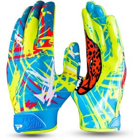 Cheetah Rapid Strike Series Football Gloves – Unleash Speed, Supreme Grip – Long-Lasting Performance for Adult, Kids & Youth Football Gloves – The Ultimate Athletic Gift