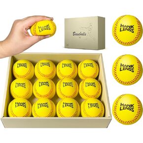 Soft Baseballs Foam Baseballs for Kids 12 Pack -Practice Baseballs for Kids Teenager Players T-Ball Baseball Training Balls, Perfect for Beginners