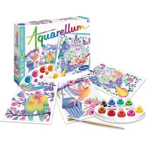 SentoSphere Aquarellum - Planets Glow in the Dark - Arts and Crafts Watercolor Paint Set