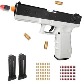 Zanktony Soft Bullet Toy Gun - Blast with Shell Ejecting - صندوق هدايا مسدس لعبة متين ومثالي لهدية عيد الميلاد وأعياد الميلاد للأولاد والبنات والبالغين من سن 3 سنوات فما فوق