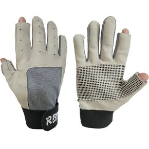 شورت للإبحار بإصبعين و3 قفازات مبطنة بقبضة سيليكون كاملة الأصابع لليخوت والرياضات المائية والتجديف بالكاياك والتجديف للرجال والنساء والشباب. in Kuwait