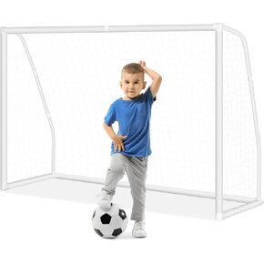 FRUITEAM Soccer Goal, 6×4FT/12×6FT/8×6FT Soccer Net with Frame,High-Strength Netting,Portable Soccer Goals for Outdoor&Backyard Kids Soccer Practice Training
