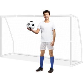 FRUITEAM Soccer Goal, 6×4FT/12×6FT/8×6FT Soccer Net with Frame,High-Strength Netting,Portable Soccer Goals for Outdoor&Backyard Kids Soccer Practice Training