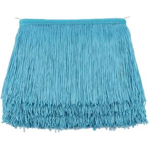 Hertwish268 شرابة من الألياف البوليستر الدانتيل بحافة شرابة 6 بوصة عرض 10 ياردات طول الملابس اكسسوارات الزفاف اللاتينية DIY مصباح تزيين الظل الأسود الأبيض الأحمر (أزرق داكن) in Kuwait