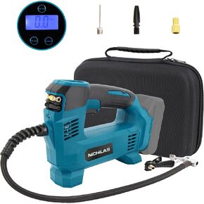 Tire Inflator for Milwaukee M18 Battery Auto Portable Air Compressor Pump with LCD Screen Fixed Value Setting for Car, Motorcycles, Bikes, Balls (No Battery)