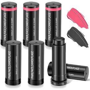 6 Pcs Football Eye Black Sports Eye Stick Sporting Face Paint Football Face Paint for Softball Baseball Athletes Stadium Halloween Cosplay Costume Parties Accessories
