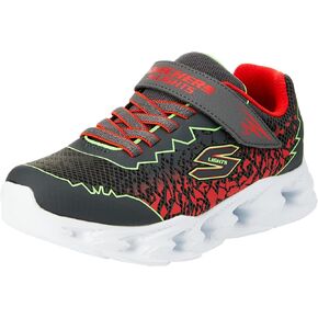 Skechers Kids Boy's Vortex 2.0 Sneaker, Charcoal/Lime, 1 Little Kid