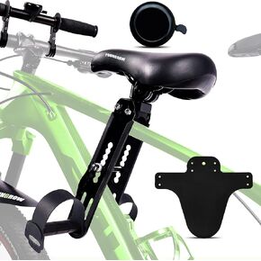 | Child Bike Seat | Kids Bike Seat for Front of Bicycle | Bike Seat for Kids Compatible with Mountain Bikes, Ages 2-6, Max Weight 52lbs - Comfortable Baby Bike Seat for Toddler.