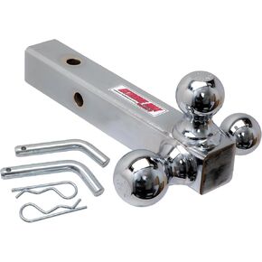 Extreme Max 5001.6532 Solid Shank Tri-Ball Hitch with 1-7/8", 2" & 2-5/16" Balls - Chrome
