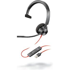 Poly Blackwire 3310 USB-A MS Monaural Headset (Renewed)
