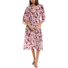 EQUIPMENT Womens Julianne Dress, Syrah Multi, Small
