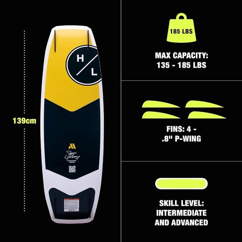 Hyperlite Murray Pro Wakeboard - Shaun Murray Signature Wakeboard - Perfect for Intermediate to Advanced Riders - Board and Fins Only in Saudi Arabia