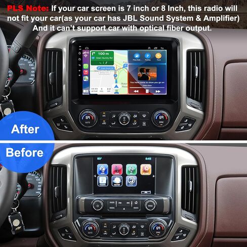 Android 12 Car Radio for 2014-2018 Chevrolet Silverado&GMC Sierra,10 Inch IPS Touchscreen Car Stereo with Wireless Carplay,Android Auto,GPS,Bluetooth,FM,2+32GB Silverado Radio with Back-up Camera in Saudi Arabia