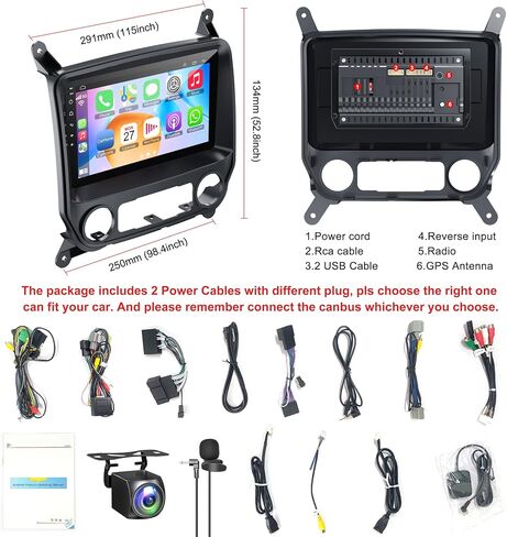 Android 12 Car Radio for 2014-2018 Chevrolet Silverado&GMC Sierra,10 Inch IPS Touchscreen Car Stereo with Wireless Carplay,Android Auto,GPS,Bluetooth,FM,2+32GB Silverado Radio with Back-up Camera in Saudi Arabia