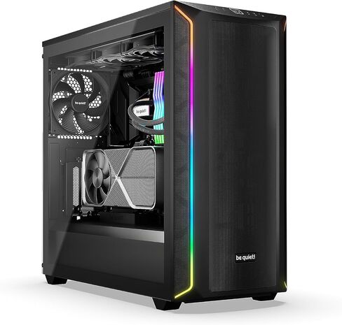 be quiet! Shadow Base 800 FX - ARGB - 4 Light Wings 140mm PWM Fans - Mid-Tower PC Gaming Case - 420mm radiators or E-ATX motherboards Support -White - BGW64 in Saudi Arabia