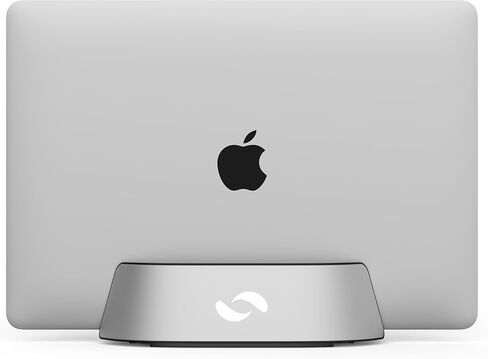 HumanCentric Laptop Holder Vertical Laptop Stand - Adjustable Holder and Dock, Laptop Vertical Stand Fits MacBook Pro and Other Laptops .5" to 1.5", Upright Laptop Holder for Desk, Black Leather in Kuwait