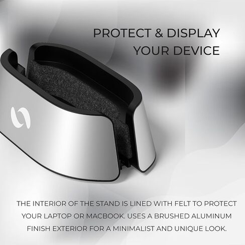 HumanCentric Laptop Holder Vertical Laptop Stand - Adjustable Holder and Dock, Laptop Vertical Stand Fits MacBook Pro and Other Laptops .5" to 1.5", Upright Laptop Holder for Desk, Black Leather in Kuwait