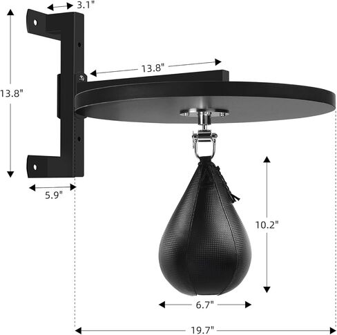 Hardwood Speed Bag Platform kit, Speed Punching Bag Platform with Adjustable Speed Bag Mount Speed Bag Swivels for Boxing Training, Workout in Saudi Arabia