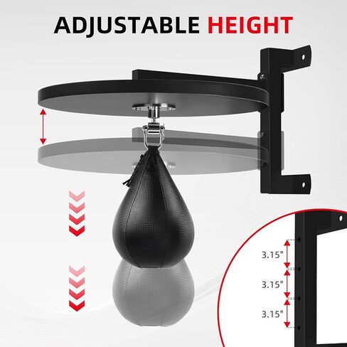 Hardwood Speed Bag Platform kit, Speed Punching Bag Platform with Adjustable Speed Bag Mount Speed Bag Swivels for Boxing Training, Workout in Saudi Arabia