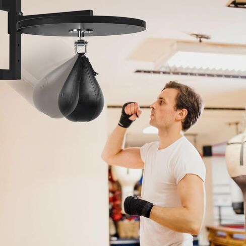 Hardwood Speed Bag Platform kit, Speed Punching Bag Platform with Adjustable Speed Bag Mount Speed Bag Swivels for Boxing Training, Workout in Saudi Arabia