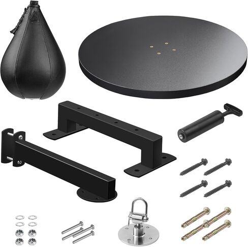 Hardwood Speed Bag Platform kit, Speed Punching Bag Platform with Adjustable Speed Bag Mount Speed Bag Swivels for Boxing Training, Workout in Saudi Arabia