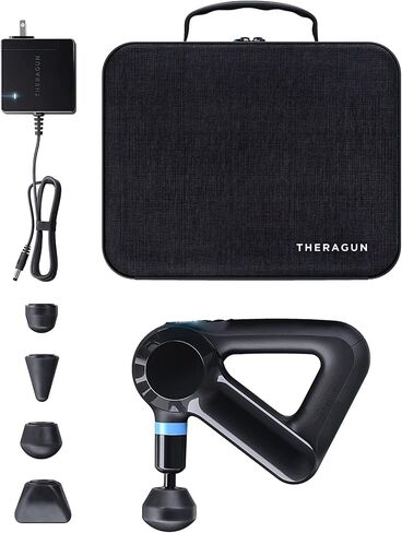 TheraGun Elite Ultra-Quiet Handheld Deep Tissue Massage Gun - Bluetooth Enabled Percussion & Personal Massager for Pain Relief in Neck, Back, Leg and Foot (Black - 5th Gen) (Black - 4th Generation) in Saudi Arabia