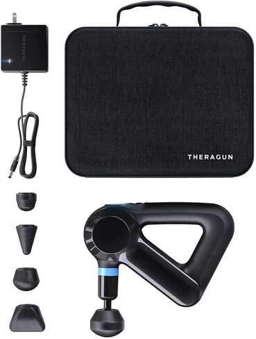 TheraGun Elite Ultra-Quiet Handheld Deep Tissue Massage Gun - Bluetooth Enabled Percussion & Personal Massager for Pain Relief in Neck, Back, Leg and Foot (Black - 5th Gen) (Black - 4th Generation) in Saudi Arabia