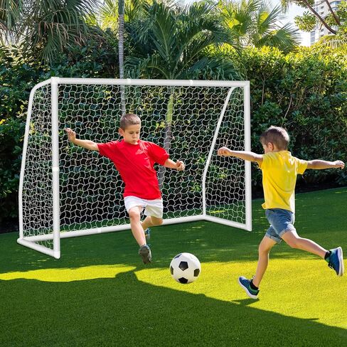 FRUITEAM Soccer Goal, 6×4FT/12×6FT/8×6FT Soccer Net with Frame,High-Strength Netting,Portable Soccer Goals for Outdoor&Backyard Kids Soccer Practice Training in Saudi Arabia
