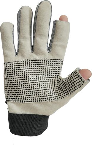 شورت للإبحار بإصبعين و3 قفازات مبطنة بقبضة سيليكون كاملة الأصابع لليخوت والرياضات المائية والتجديف بالكاياك والتجديف للرجال والنساء والشباب. in Kuwait