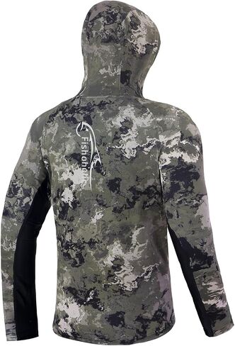 Fishoholic UPF 50 Performance Fishing Shirt - Long Sleeve Hoodie - Loose Keg Fit - Breathable Quick Dry Sun Protection in Saudi Arabia