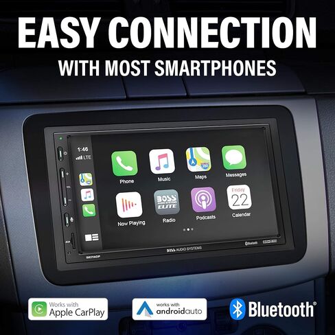 جهاز استقبال الوسائط الرقمية بشاشة تعمل باللمس من Boss Audio مقاس 7 بوصات يعمل بنظام Android Auto/Apple CarPlay in Saudi Arabia