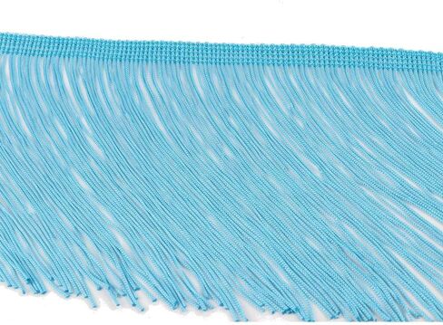 Hertwish268 شرابة من الألياف البوليستر الدانتيل بحافة شرابة 6 بوصة عرض 10 ياردات طول الملابس اكسسوارات الزفاف اللاتينية DIY مصباح تزيين الظل الأسود الأبيض الأحمر (أزرق داكن) in Kuwait