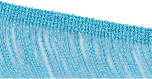 Hertwish268 شرابة من الألياف البوليستر الدانتيل بحافة شرابة 6 بوصة عرض 10 ياردات طول الملابس اكسسوارات الزفاف اللاتينية DIY مصباح تزيين الظل الأسود الأبيض الأحمر (أزرق داكن) in Kuwait