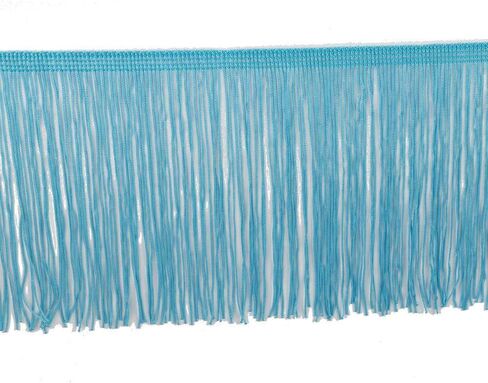 Hertwish268 شرابة من الألياف البوليستر الدانتيل بحافة شرابة 6 بوصة عرض 10 ياردات طول الملابس اكسسوارات الزفاف اللاتينية DIY مصباح تزيين الظل الأسود الأبيض الأحمر (أزرق داكن) in Kuwait