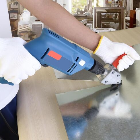 مرفق مثقاب قص الصفائح المعدنية، قاطعة مقصات الصفائح المعدنية شديدة التحمل لقطع الصفائح المعدنية/قماش الأجهزة/قناة التدفئة والتهوية وتكييف الهواء/ألواح التسقيف/الفرن، مقصات توربو قطع مواد 18GA in Kuwait