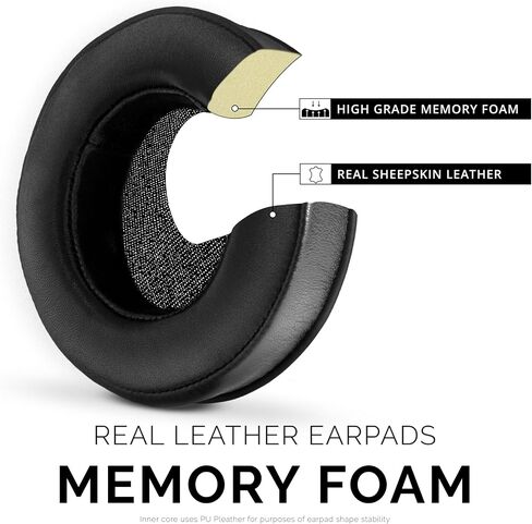 BRAINWAVZ XL Micro Suede Memory Foam Earpads for AKG 701 & Many Other Large Over The Ear Headphones - Sennheiser, JBL, Bayerdynamic, HifiMan, ATH, Philips, Fostex, Sony Ear Pads in Kuwait
