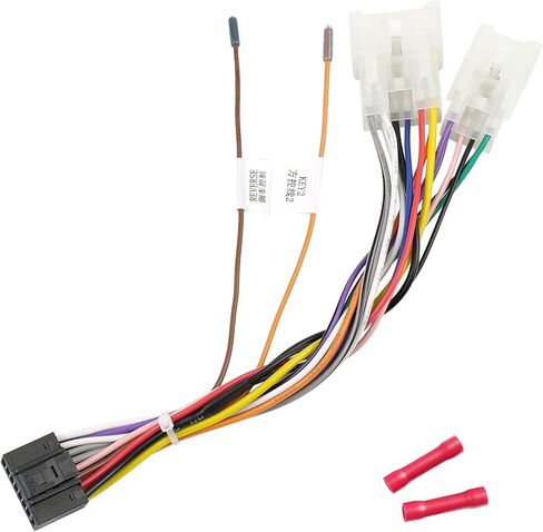 Jayubien Android Radio Wiring Harness Kit Replacement for 2012-UP Toyota Camry Corolla RAV4 ISO Car Stereo Adapter with Butt Connectors Factory USB Adapter RCA Video Input in Saudi Arabia