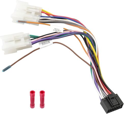 Jayubien Android Radio Wiring Harness Kit Replacement for 2012-UP Toyota Camry Corolla RAV4 ISO Car Stereo Adapter with Butt Connectors Factory USB Adapter RCA Video Input in Saudi Arabia