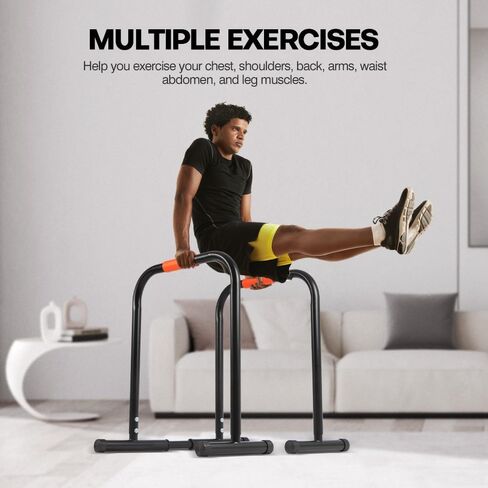 Panana Dip Stand Station Dip Bar Adjustable Height Dip Bar, 127Kg/500lb Weight Capacity Parallel Bar for Home Gym in Kuwait