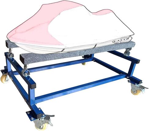 Watercraft PWC Dolly Jet Ski Stand Cart Boat Cradle Waverunner Trailer Trolley، أزرق in Saudi Arabia