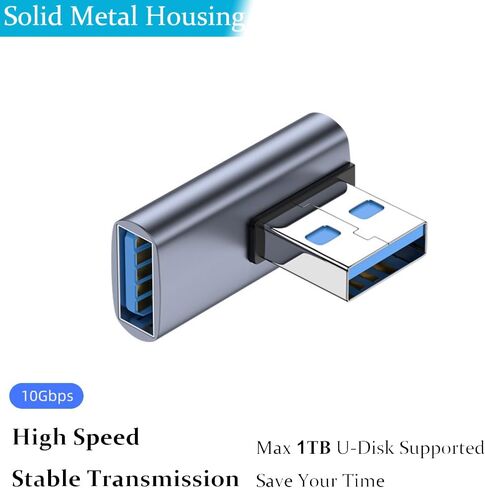 Warmstor 4 حزمة 10 جيجابت في الثانية USB 3.0 ذكر إلى شاحن أنثي 90 درجة الزاوية اليمنى تمديد كابلات USB موصل 4 أنواع دعم 3A سرعة الشحن in Kuwait