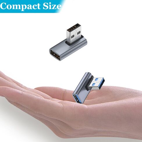 Warmstor 4 حزمة 10 جيجابت في الثانية USB 3.0 ذكر إلى شاحن أنثي 90 درجة الزاوية اليمنى تمديد كابلات USB موصل 4 أنواع دعم 3A سرعة الشحن in Kuwait