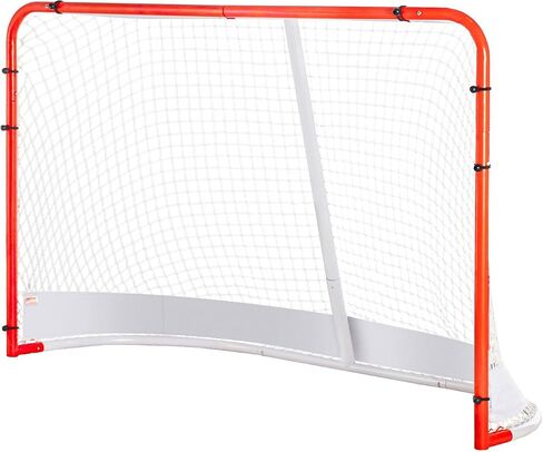 VEVOR Street Hockey Net, Indoor Outdoor Steel Hockey Goal, Official Regulation Pro Hockey Training Goal Set, Portable Hockey Goal with Net, Easy Assemble, 72" x 48", White/Red in Saudi Arabia