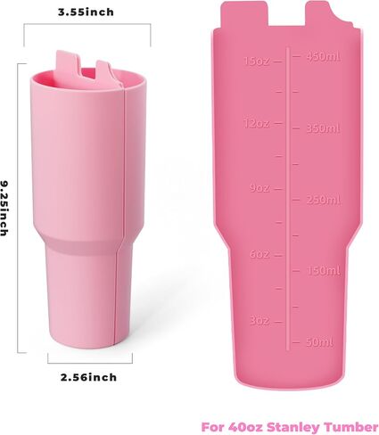 Inner Cup Section Tray for Stanley Tumbler 40 oz, Silicone Cup Divider for Dual-sided Drink, DIY Cup Inner Tray Enjoy Two Drinks in One Cup (Peony) in Saudi Arabia