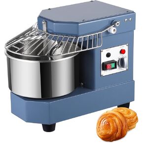 8.5QT Commercial Dough Mixer, 450W Dual Rotating Dough Kneading Machine with Food-grade Stainless Steel Bowl, Security Shield & Timer, Commercial Food Mixer for Restaurant Pizzeria
